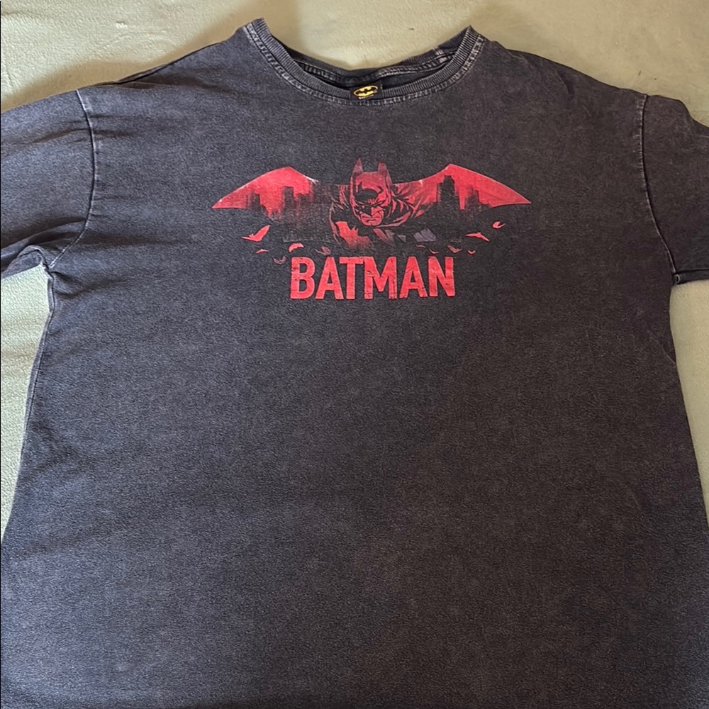 Batman Black and Red Short Sleeve Tee